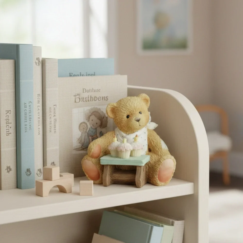 Vintage 1992 Cherished Teddies Age 3 “Three Cheers For You” Enesco Figurine